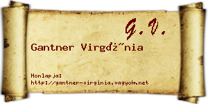 Gantner Virgínia névjegykártya